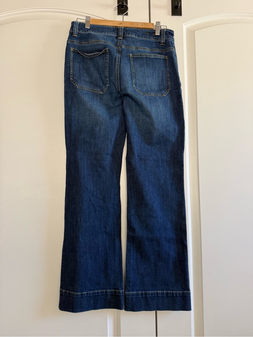 CAbi Women's Dark Blue Flare Jeans with Patch Pocket - Picture 4 of 4